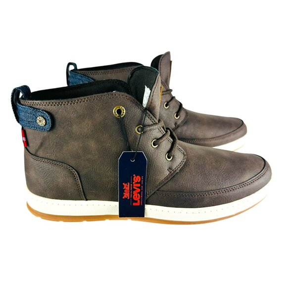 Levis Mens Brown Comfort Atwater High Top Chukka Boots Size 11 US / 45 EU - Picture 1 of 13